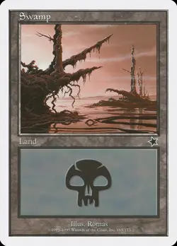 Swamp (165) Starter 1999 HEAVILY PLD Basic Land MAGIC GATHERING CARD ABUGames - Image 1