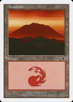 Mountain (166) Starter 1999 NM Basic Land MAGIC THE GATHERING CARD ABUGames - Image 1