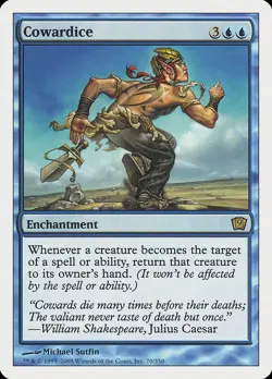 Cowardice 9th Edition NM Blue Rare MAGIC THE GATHERING MTG CARD ABUGames - Image 1