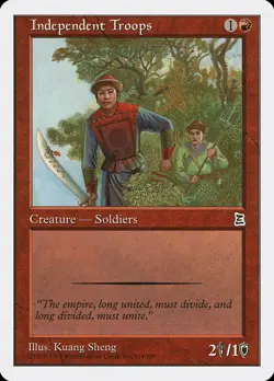 Independent Troops Portal Three Kingdoms NM Red Common MAGIC MTG CARD ABUGames - Image 1