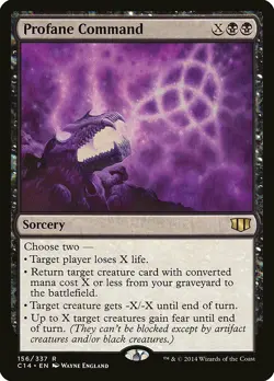 Profane Command Commander 2014 NM Black Rare MAGIC THE GATHERING CARD ABUGames - Image 1