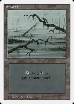 Swamp (C Dark) Revised NM Basic Land MAGIC THE GATHERING MTG CARD ABUGames - Image 1