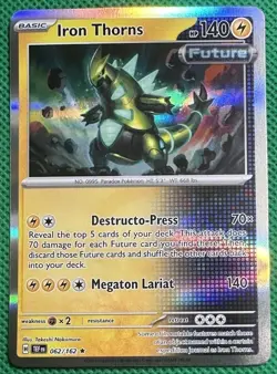 Pokemon Card Iron Thorns 62/162 Holo Rare 2024 Temporal Forces NMMT FUTURE - Image 1