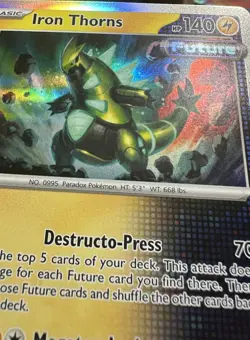 Pokemon Card Iron Thorns 62/162 Holo Rare 2024 Temporal Forces NMMT FUTURE - Image 4