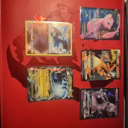 5 Pokemon Card Lot - Mew Ex, Char. Gx, Mewtwo Gx, Thundurus EX, & Radiant Char. - Image 1