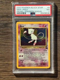 2000 Pokemon Black Star Mew Pokemon League Promo PSA 7 PSA # 65408536 WITH SWIRL - Image 3