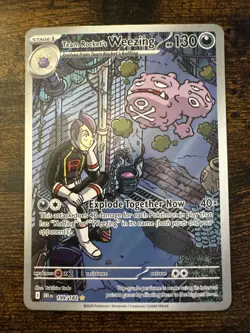 Pokemon Team Rocket's Weezing 199/182 Sv10: Destined Rivals Illustration Rare H… - Image 1