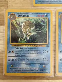 5 Omastar #40/62 Fossil Unlimited Pokemon TCG LP - Image 4