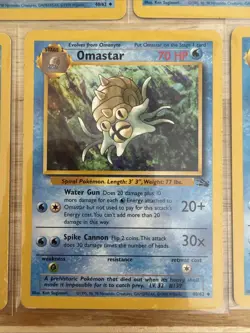 5 Omastar #40/62 Fossil Unlimited Pokemon TCG LP - Image 5