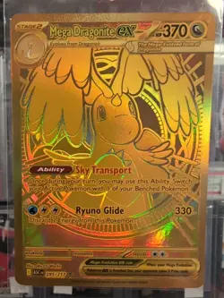 Mega Dragonite EX Pokemon TCG 295/217 Ascended Hero’s Gold Hyper Rare - Image 1