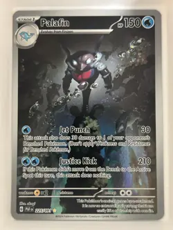 Palafin 225/091 Illustration Rare Paldean Fates Pokemon Holo NM - Image 1