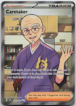 Caretaker 203/167 Ultra Rare Twilight Masquerade Pokemon NM/M - Image 1