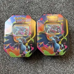 Pokemon TCG - 2 X Mega Charizard X Tins- New / Sealed In Hand ✅ - Image 1