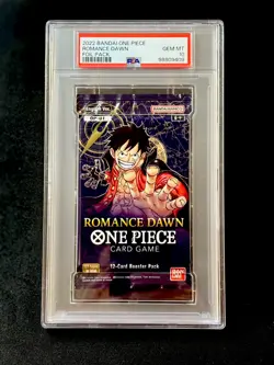 ONE PIECE OP-01 PSA 10 GEM MINT SEALED PACK ROMANCE DAWN ENGLISH FOIL - Image 1