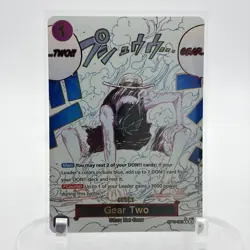 One Piece Gear Two OP11-080 Alt Art R Foil - A Fist of Divine Speed NM ENGLISH - Image 1