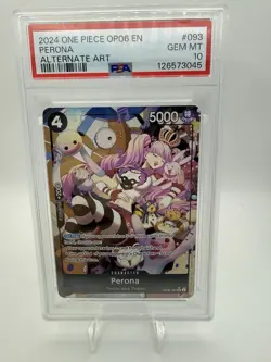 2024 ONE PIECE OP06-WINGS OF THE CAPTAIN ALTERNATE ART #093 PERONA PSA 10 - Image 1