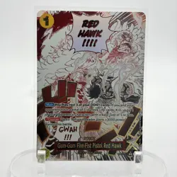 One Piece Gum-Gum Fire-Fist Pistol Red Hawk OP11-114 Alt Art - Fist of Divine NM - Image 1
