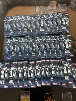 Lot Of 37 Union Arena Solo Leveling And Lot Of 34 Riftbound Spiritforged Packs - Image 1
