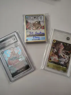 2 Graded Mint + 30 One Piece Card Lot LP-NM Condition English - Image 1