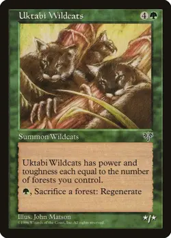 Uktabi Wildcats Mirage PLD Green Rare MAGIC THE GATHERING MTG CARD ABUGames - Image 1