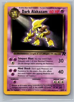 Dark Alakazam (18) Team Rocket #18/82 Rare Pokemon Card - Image 1