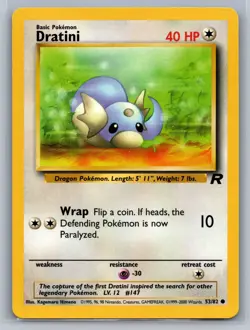 Dratini Team Rocket #53/82 Common Pokemon Card - Image 1