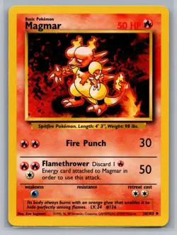 Magmar Base Set #036/102 Uncommon Pokemon Card - Image 1
