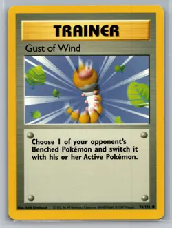 Gust of Wind Base Set #093/102 Common Pokemon Card - Image 1