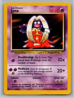 Jynx Base Set #031/102 Uncommon Pokemon Card - Image 1