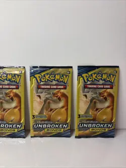 Pokemon Sun & Moon Unbroken Bonds Unified Minds 3 Card Booster Pack Lot 4 - Image 5