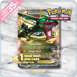 SINGLES Rayquaza EX 85/124 – Dragons Exalted – Pokemon Cards TCG – NM - Image 1