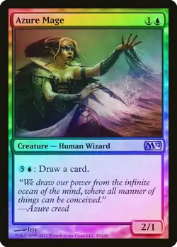 Azure Mage FOIL Magic 2012 / M12 PLD Blue Uncommon MAGIC MTG CARD ABUGames - Image 1