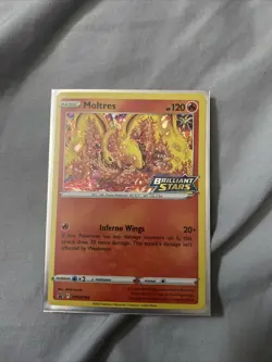 Moltres SWSH185 Brilliant Stars Black Star Promo Pokemon Card Ungraded - Image 1