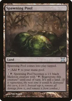 Spawning Pool 10th Edition HEAVILY PLD Land Uncommon MAGIC MTG CARD ABUGames - Image 1