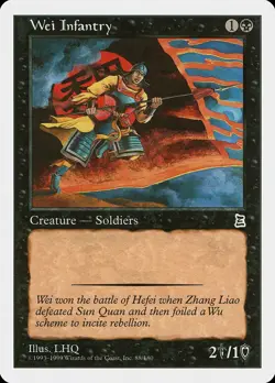 Wei Infantry Portal Three Kingdoms PLD Black Common MAGIC MTG CARD ABUGames - Image 1