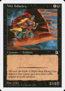 Wei Infantry Portal Three Kingdoms NM Black Common MAGIC MTG CARD ABUGames - Image 1