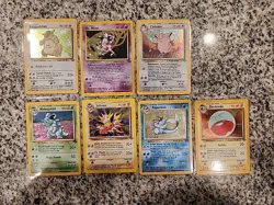 Pokemon Card Lot Jungle Holo 7 Cards - Image 1