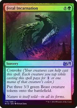 Feral Incarnation FOIL Magic 2015 / M15 NM Green Uncommon MAGIC CARD ABUGames - Image 1