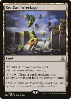 Sea Gate Wreckage Oath of the Gatewatch NM Land Rare MAGIC MTG CARD ABUGames - Image 1