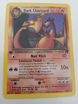 1st Edition NON HOLO Dark Charizard Pokemon Card #21/82 - Image 2