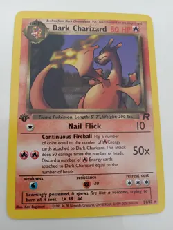 1st Edition NON HOLO Dark Charizard Pokemon Card #21/82 - Image 3
