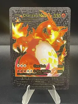 Charizard VMAX 020/189 Black Foil Fan Art Card Pokemon - Image 1
