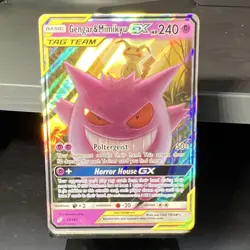 Pokemon Gengar & Mimikyu GX TAG TEAM Holo 53/181 Team Up Card - Image 1