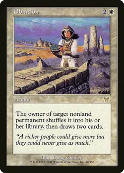 Oblation Onslaught NM White Rare MAGIC THE GATHERING MTG CARD ABUGames - Image 1
