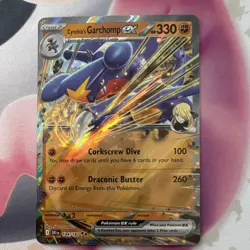Pokemon Cynthia's Garchomp EX Holo Double Rare Card 104/182 Sv10 English - Image 1