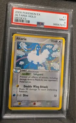POKEMON CARD ALTARIA HOLO SWIRL 1 EX DEOXYS #1 GRADED PSA 9 MINT VINTAGE POP 53 - Image 2
