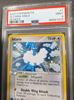 POKEMON CARD ALTARIA HOLO SWIRL 1 EX DEOXYS #1 GRADED PSA 9 MINT VINTAGE POP 53 - Image 4