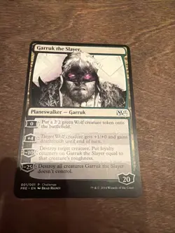 2014 Magic The Gathering Garruk The Slayer Oversized Promo Card - Image 1