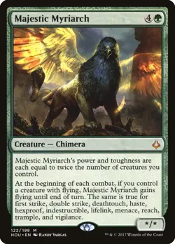 Majestic Myriarch Hour of Devastation NM Green Mythic Rare MAGIC CARD ABUGames - Image 1