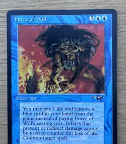 Magic The Gathering Force Of Will Alliances Blue Interrupt Card MtG - Image 2